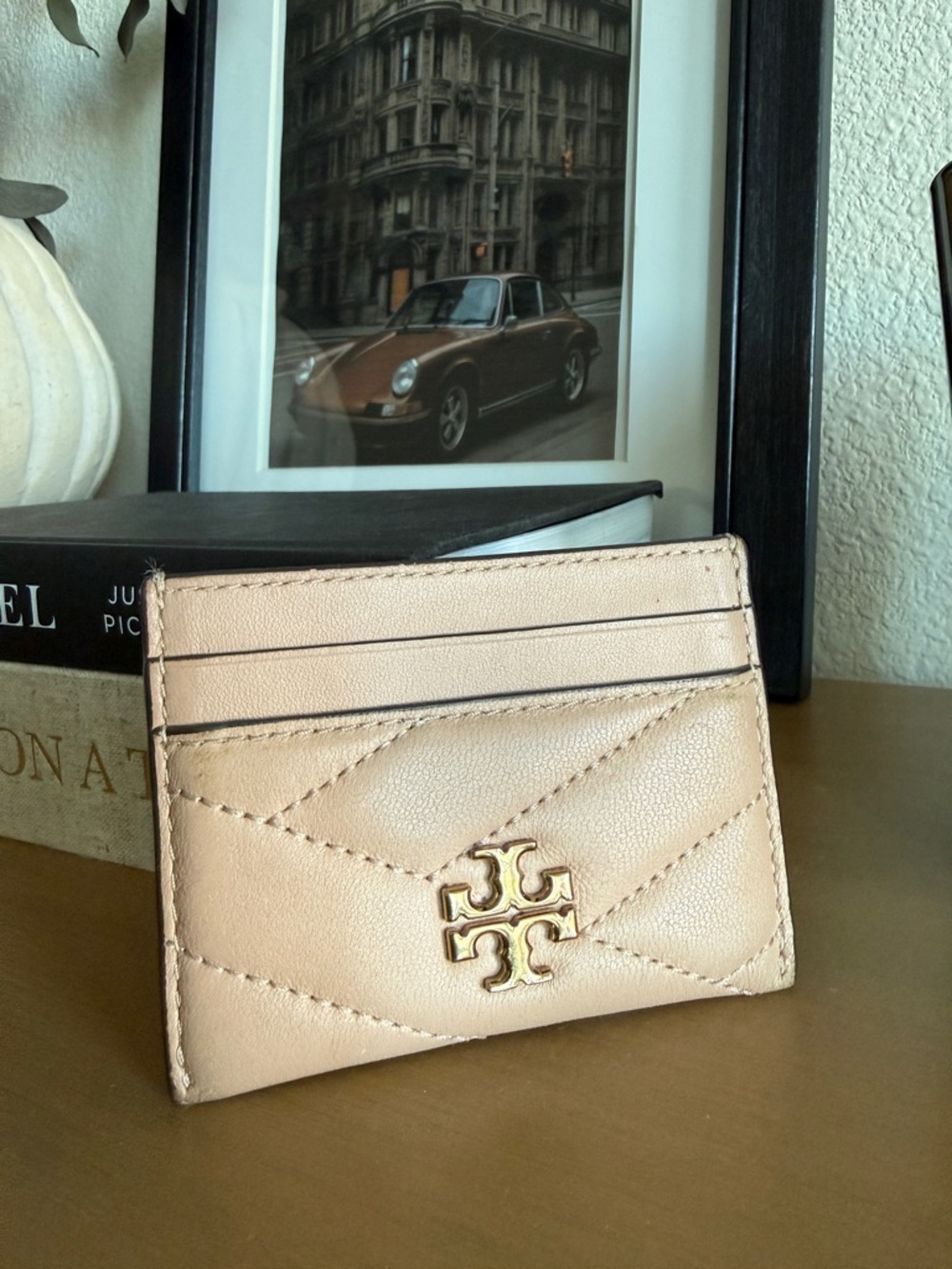 Tory Burch Womens Kira Chevron Card Case